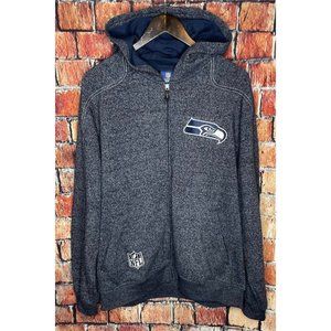 Seattle Seahawks On Field Reebok NFL Embroidered Full Zip Medium Hooded Jacket